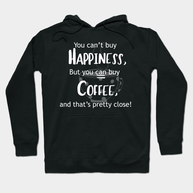 Steaming Hot Coffee on BLACK Hoodie by CarrieBrose